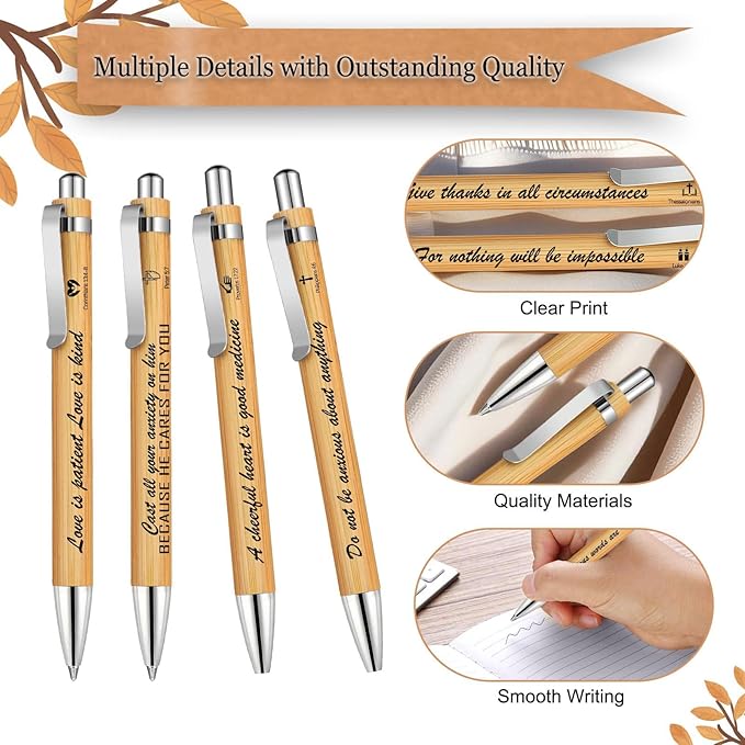 10 Christian Bible Notebooks with 10 Pens, Spiral Journal Bulk Prayer Notes Christian Religious Gifts for Family Friends Colleagues