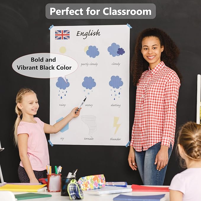 SFAIH Fine Tip Dry Erase Markers - 24 Pack Blue Whiteboard Erasable Markers Bulk for Kids Adults, Ideal for Classroom School Office Home Use on White Board, Non-Toxic Easy Clean