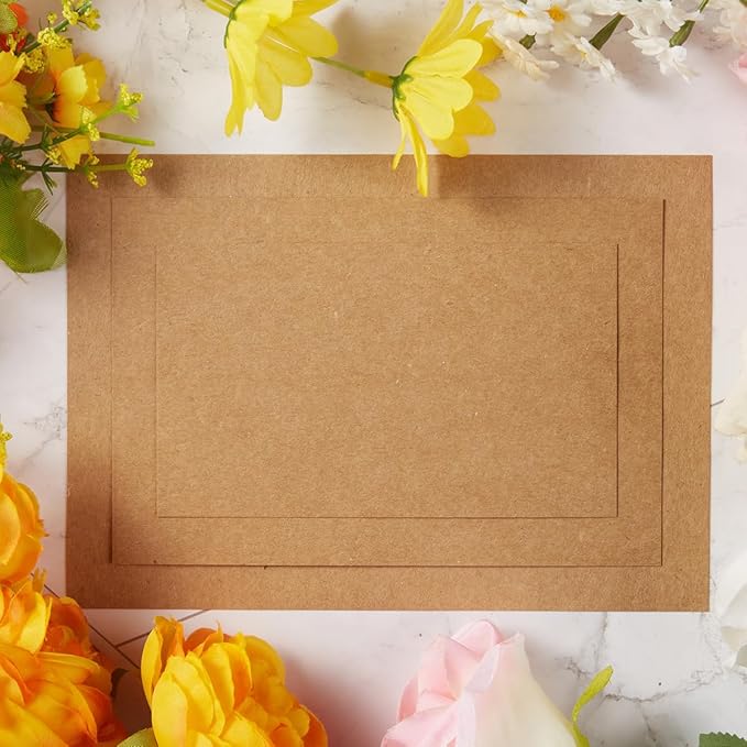 50 Sheets Blank Cardstock Paper 250 GSM Thick Heavy Cards Stock for DIY Art Projects, Card Making, Postcards, Greeting Cards, Birthday Party, Wedding Invitation (Brown, 4x6 inches)