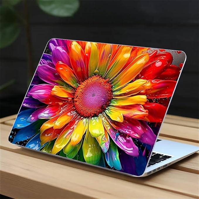 Compatible with MacBook Air 13.3 inch Case 2018-2020 Release A1932 A2179 A2337, Colorful Rainbow Sunflowers Hard Plastic Shell Cover Case