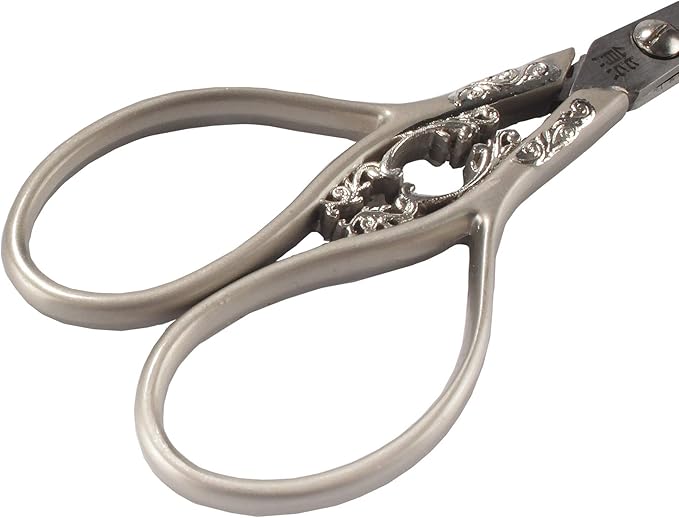 JubileeYarn Scrollwork Embroidery Craft Scissors - Brushed Nickel - 1 Scissor