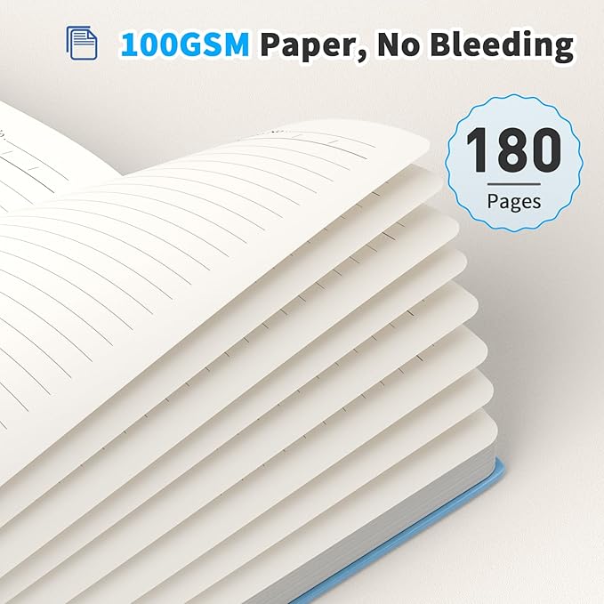 Lined Journal Notebook, 16 Pack, 180 Pages, A5 Journals for Writing, 100 GSM Thick Paper, Small Notebooks Daily Journal for Women Men Work, Business, School, Travel Supplies