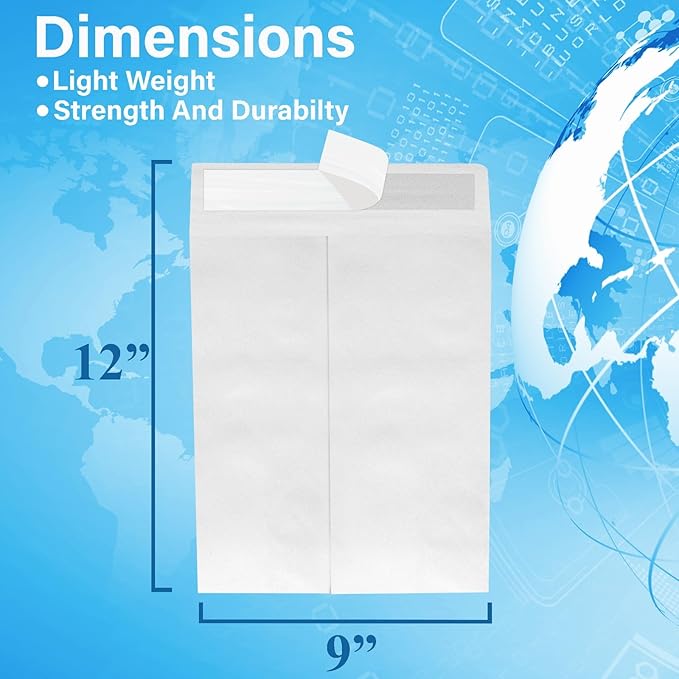 10x13 Envelopes, Catalog Envelopes 10x13, Catalog Mailer, Catalog Envelopes, Self Sealing Closure, Strong Material, 14 lb., Puncture, Tear & Moisture Resistant (500 Pack)