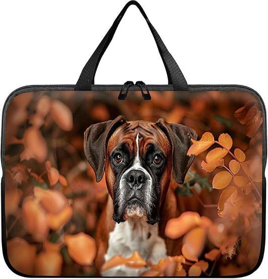 Universal Laptop Sleeve Tablet Case 12 inch, Dog Autumn Slim Carrying Case Durable Handbag Travel Laptop Bag for Surface Pro 9 8 7/Laptop Go 2 3, MacBook Air 11/12