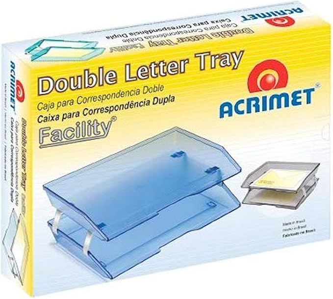 Acrimet 2 Tier Side Load Letter Tray Facility, Desktop File Organizer, A4 Letter Size Paper Organizer, Minimalist Storage Solution Paper Tray for Office, Home, Classroom (Plastic, Solid Green Color)