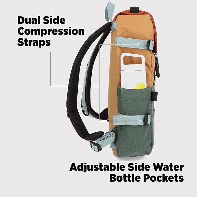 Topo Designs Rover Pack Classic - Daily Daypack for Commutes, Day Trips, Hikes, Iconic Denver Design, Recycled Nylon, (Zion Spice)