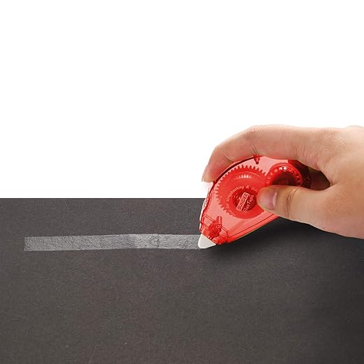 Glue Runner Permanent, Double Sided Adhesive Scrapbook Runner Tape Roller, 0.3-inch by 360-Inch, Permanent Adhesive Roller Applicator, 8 Pack - Red