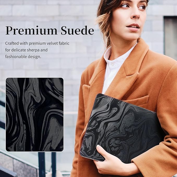 Velvet Black Ripple Design for MacBook Pro 14 inch Case 2023 2021 Model A2918 A2992 A2779 A2442 M3 M2 M1 Pro/Max Chip