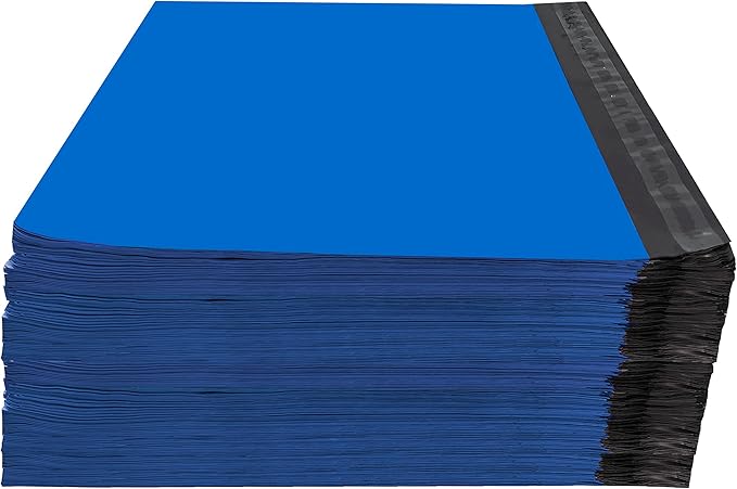 Colored Poly Mailers Pack of: Be creative with your packaging with Colored mailers (Blue, 14.5" x 19" pack of 500)