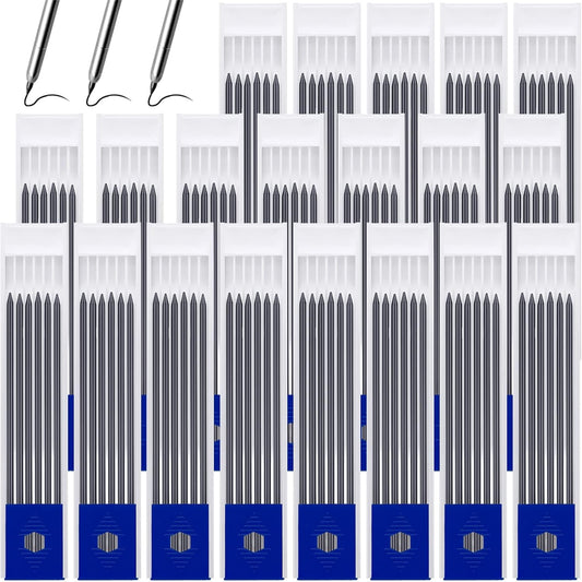 Zhehao 120 Pieces 2.8 mm Carpenter Pencils Refills HB Refill for Construction Pencils Refills Mechanical for Writing Drawing Drafting Woodworking Construction(Black)