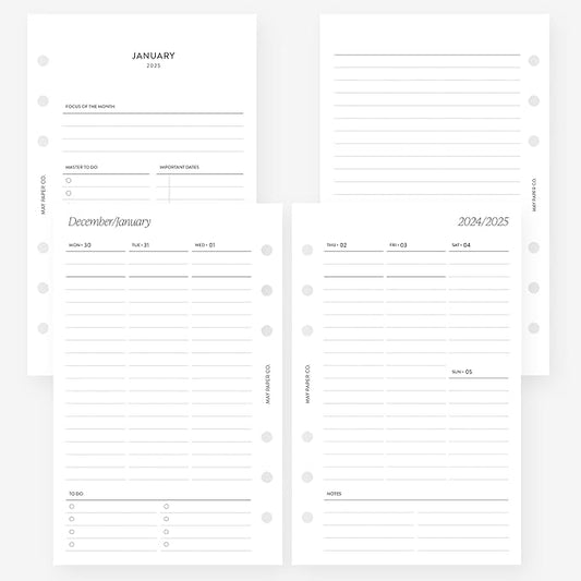 2025 Franklin Covey Compact Weekly Planner Insert (4.25" x 6.75") 6 ringed agendas (Weekly Vertical Lined)