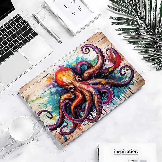 Compatible with 13.3 Inch MacBook Retina A1425/A1502, Colourful Octopus Hard Plastic Shell Cover Case