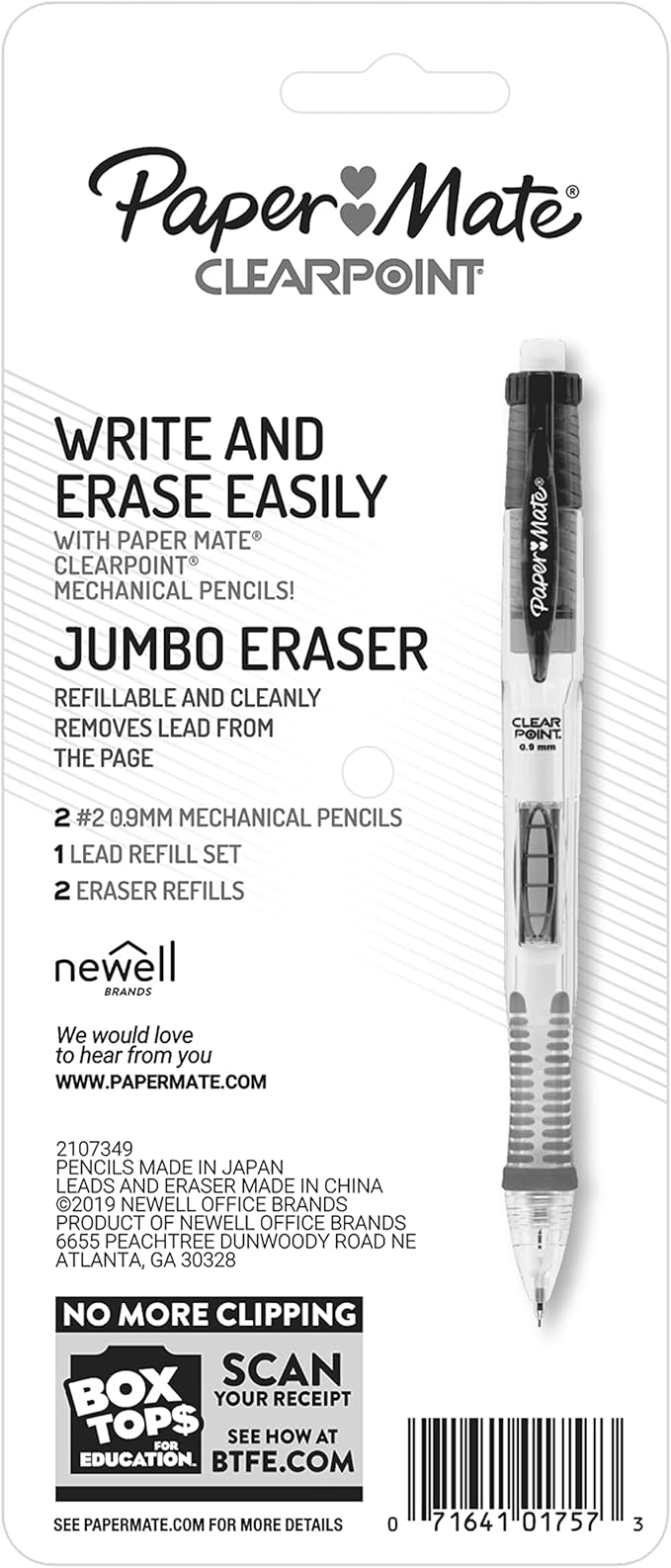 Paper Mate Clearpoint Mechanical Pencils 0.9mm, HB #2 Pencil Set, School Supplies, Teacher Supplies, College School Supplies, Drawing Pencils, Sketching Pencils, 4 Pack