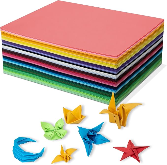 300 Sheets Colored Cardstock Bulk, 30 Assorted A4 Cardstock Paper 250gsm Colorful Card Stock, 8.3 x 11.7 Thick Double Sided Printed Cardstock for DIY Art Craft Scrapbooking Making School Party