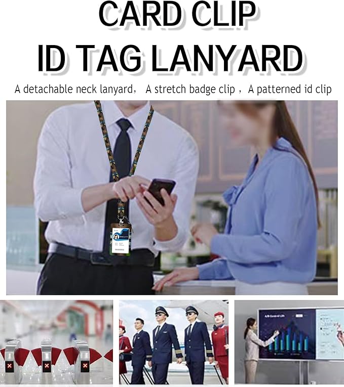 ID Badge Holder with Retractable Lanyard and Keychain, Badge Reel with Rotate Carabiner Clip,Cute Dragonfly Card Name Tag Lanyard ID Protector Bage Clips for Student, Women, Office