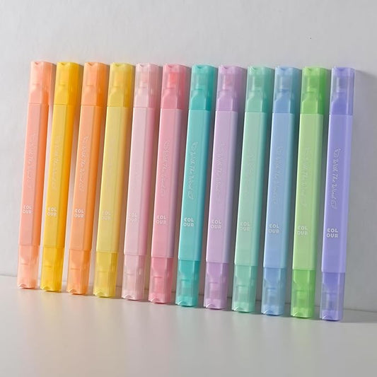12 Pack Bible Highlighters and Pens No Bleed， Aesthetic Cute Highlighters， Highlighters Assorted Colors Quick Dry Marking Pen Study Journaling Office School Supplies (classical)