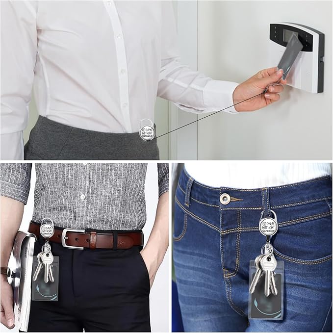 Gctriki Funny Badge Reel Heavy Duty with 360 Swivel Carabiner Clip, Cute ID Badge Holder, Nurse Teacher Retractable Keychain Name Badge Clip Zero Days Without Sarcasm