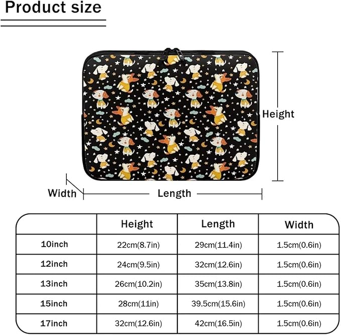 Corgi Dog Printed Computer Bags for Laptops, Water Resistant 17 Inch Laptop Bag Laptop Briefcase Travel Case for Women Men Teens, Compatible with Most Laptops