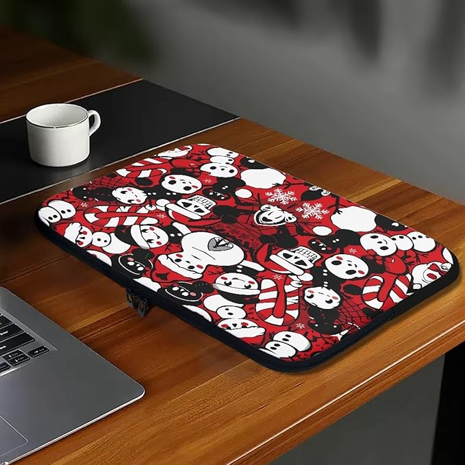 Christmas Snowman Printed Computer Bags for Laptops, Water Resistant 15 Inch Laptop Bag Laptop Briefcase Travel Case for Women Men Teens, Compatible with Most Laptops