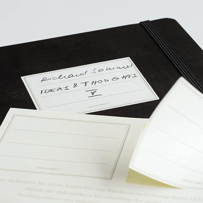 LEUCHTTURM1917 - Notebook Hardcover Pocket A6-187 Numbered Pages for Writing and Journaling (Black, Dotted)