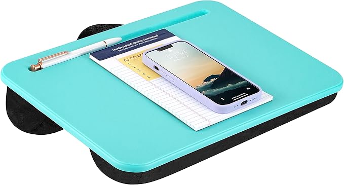 LAPGEAR Compact Lap Desk - Aqua Sky - Fits up to 15 Inch Laptops - Pack of 12 - Style No. 43009