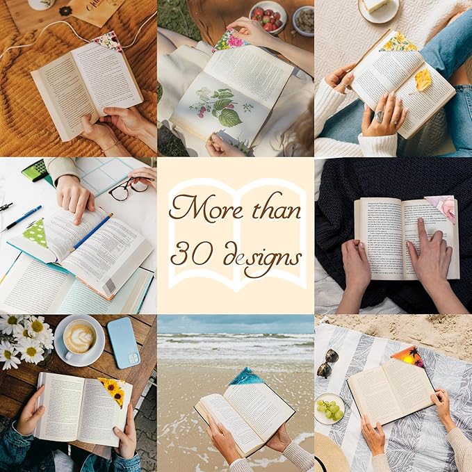 Personalized Leather Bookmarks, Fun & Cute Book Accessories for Reading Lovers, Unbreakable Page Markers for Women Men Girls Boys Student Teacher Kids Retirement Birthday Gifts (Boho Plants)
