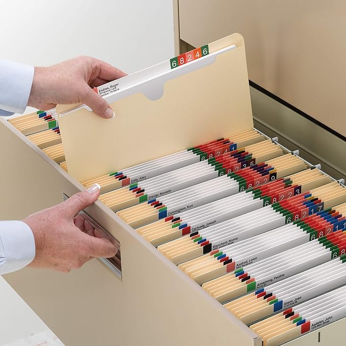 Smead File Jacket, Reinforced Straight-Cut Tab, 2" Expansion, Letter Size, Manila, 100 per Box (75565)