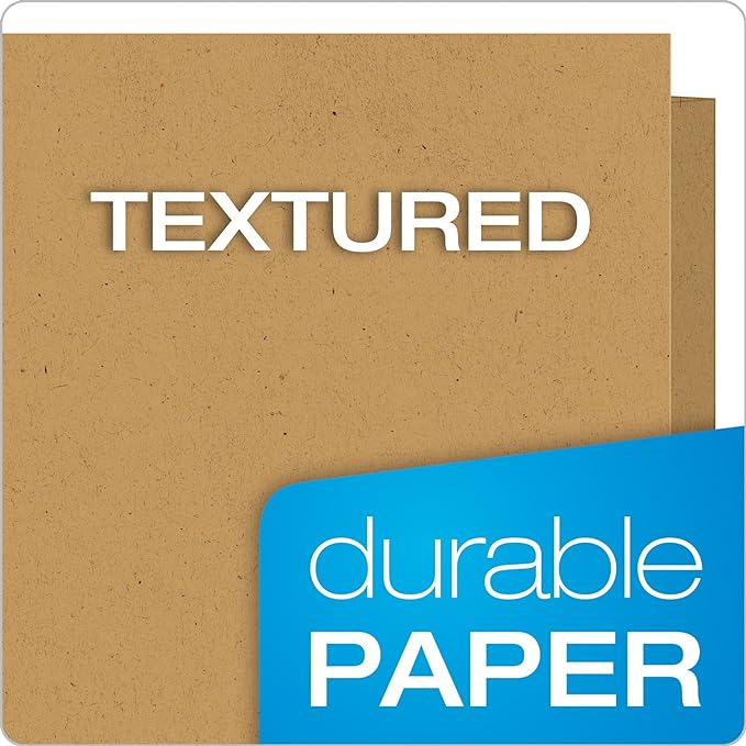 EarthWise by Oxford Two-Pocket Folders, Natural, Letter Size, 25 per Box, (78542)