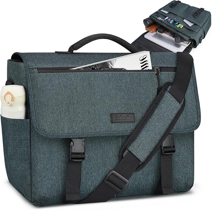NEWHEY Messenger Bag Laptop Briefcases for Men 15.6 Inch Laptop Bag Water-resistant Computer Bag Lightweight Shoulder Handbag Satchel Bags for Work Business Travel College,Blue