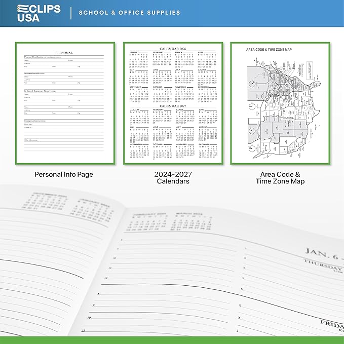 Weekly Planner 2025, Planner, 2025 Weekly Planner, 2025 Planner Weekly And Monthly, 8” x 10”, Weekly Pages, 1 Black 1 Brown 1 Burgundy, (3 Pack, 8 X 10)