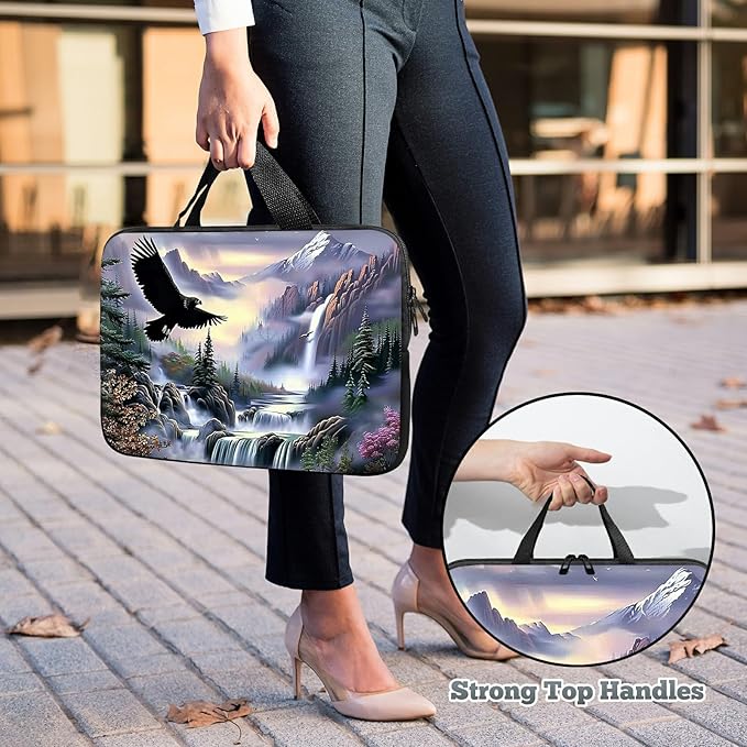 Laptop Sleeve Case Bag 13 inch, Eagle Landscapes Slim Carrying Case Durable Handbag Travel Laptop Bag for 13 inch MacBook Air M3/M2/Pro M2/ 13" iPad Pro/Air M4/M2 2024