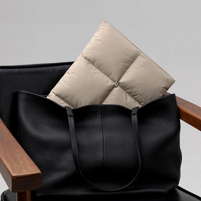 Comfyable Puffy Laptop Sleeve 13 Inch 14 Inch, Quilted Puffer Laptop Carrying Case for Women, Pillow Case Compatible for MacBook Air M3 2024 M2 M1, MacBook Pro M4 Pro/Max, 13 in 14 in Cover, Taupe