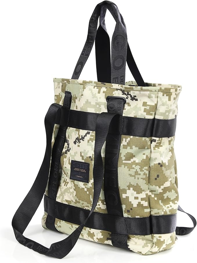 ZIMEGO Unisex Two-Tone Gym Tote Bag - Stylish Everyday Travel Tote with Double Top Handles