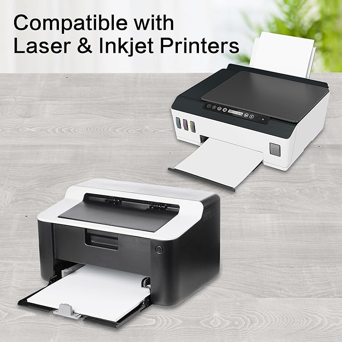 L LIKED 50 Shipping Labels - 4"x 6", Single Sheet, Printable Labels for Laser & Inkjet Printers, Self Adhesive Address Mailing Postage Labels Stickers (50 Sheets)