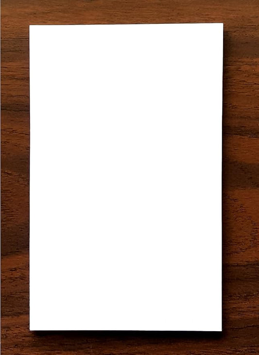 Blank Note Pad, 5" x 8", 50 Sheets, Heavyweight, Very Nice Paper