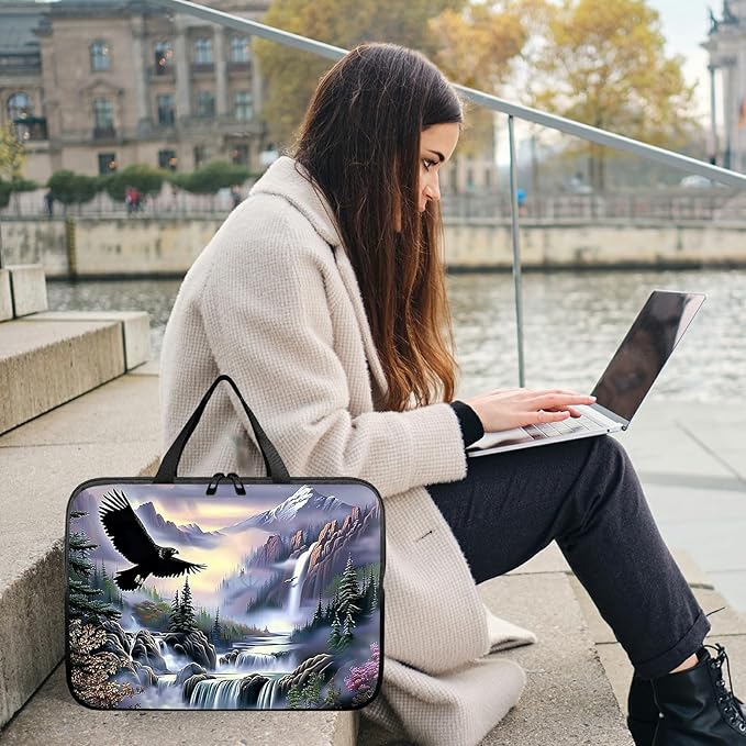 Universal Tablet Laptop Sleeve Case 10 inch, Eagle Landscapes Slim Carrying Case Durable Handbag Travel Laptop Bag for 7 to 10-inch Laptops/Notebook/Kids Tablet/ipad/eBook Readers