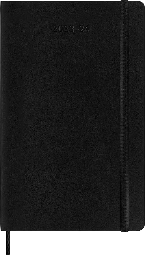 Moleskine Classic 18 Month 2023-2024 Daily Planner, Soft Cover, Large (5" x 8.25"), Black
