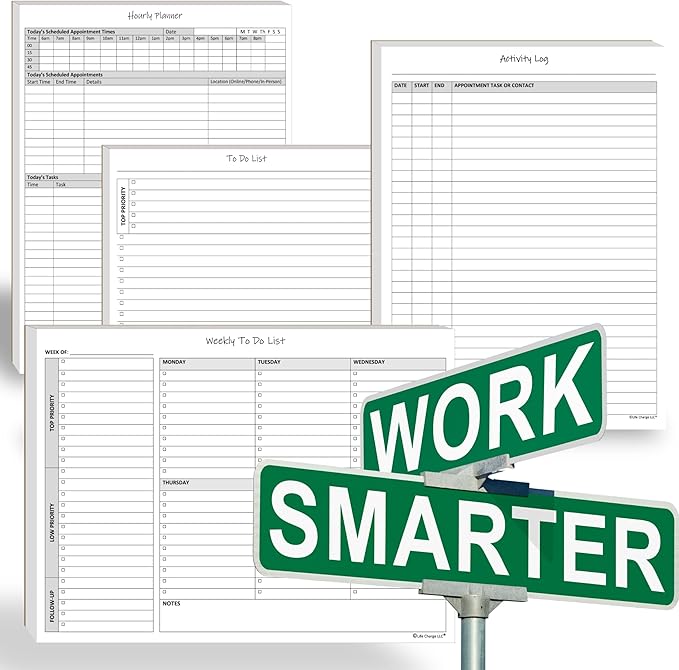 Weekly To Do List Notepad, 60 Page Task Planning Pad w/Daily Checklist, Priority Todo Checkbox & Notes. Desk Notebook to Organize Office 11 X 8.5