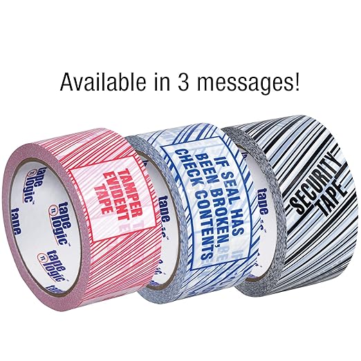 AVIDITI Packaging Tape for Boxes, 2in x 110 Yards, 2.5 Mil, 6-Pack | Security Tamper Evident Printed Tape Strong for Packing, Mailing, Boxing, Package, Shipping, Identification of Tampered Packages