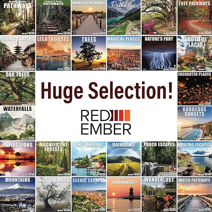 RED EMBER Rainbows 2025 Wall Calendar 12 Month | 12" x 24" Open | Thick & Sturdy Paper | Giftable | Calendar 2025