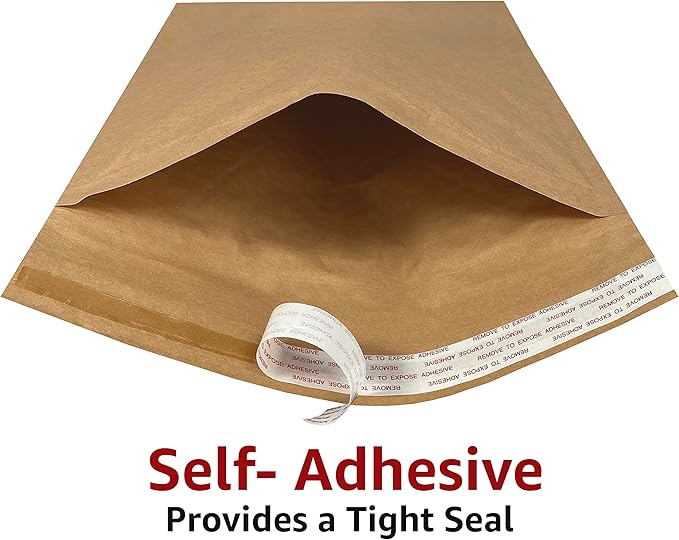Honeycomb paper padded envelope sealable mailers (50, #2-8.5" x 11")