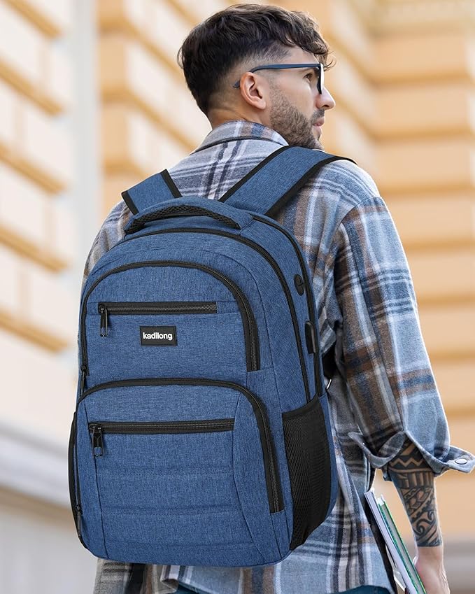 School Backpacks for Teen Boys 17.3 Inch,Bookbag Back Pack for Men Schooler with USB Charging Port,Morrales Knapsack for Business College High School