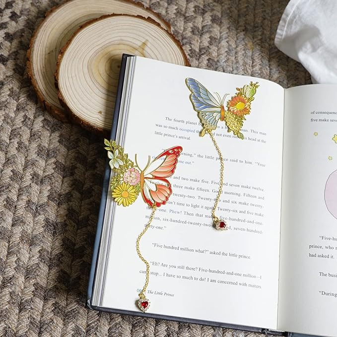 Butterfly Bookmarks for Women,Cute Funny Metal Bookmark,Unique Gifts Book Markers for Women Book Lovers,Teacher Appreciation Gifts,Valentine Mother's Day Christmas New Year Birthday Gift