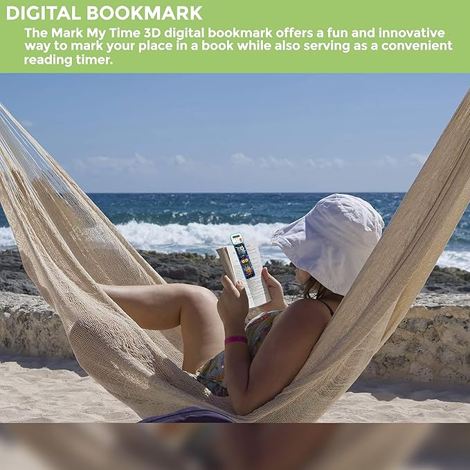 Mark-My-Time - Digital Bookmark - Mark My Time Reading Timer and Bookmark for Kids, Cool Bookmarks and Reading Incentives, Christmas Gift & Stocking Stuffer for Book Lovers - 3D Owls