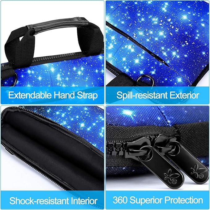 icolor 15" Laptop Shoulder Bag Sleeve,14.2" 15.4 inch Computer Tablet Canvas Handbag Case Notebook Messenger Briefcase