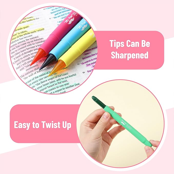 Mr. Pen- Gel Highlighter, 8 Pack, Assorted Colors, Bible Highlighters No Bleed, No Bleed Highlighters, Bible Highlighter, Bible Markers, Gel Highlighters for Bibles, Fluorescent Highlighter