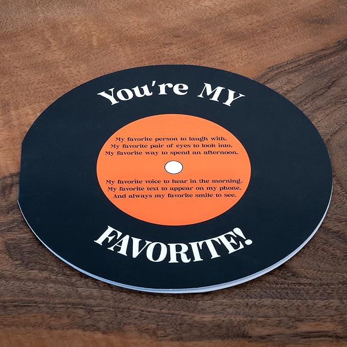 Bee! Anniversary card for Him or Her | Gift for Husband or Wife, Boyfriend or Girlfriend | Valentine's Day Card for men and women | For the Record Love Card