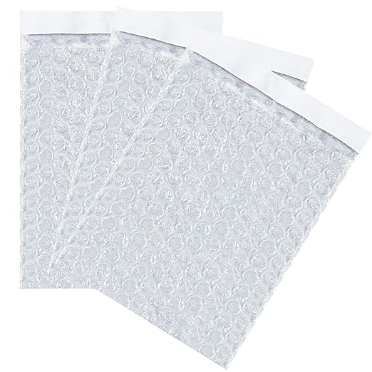 Aviditi BOBSC0608 Polyethylene Self-Seal Bubble Pouch, 8-1/2" Length x 6" Width, Clear (Case of 250)