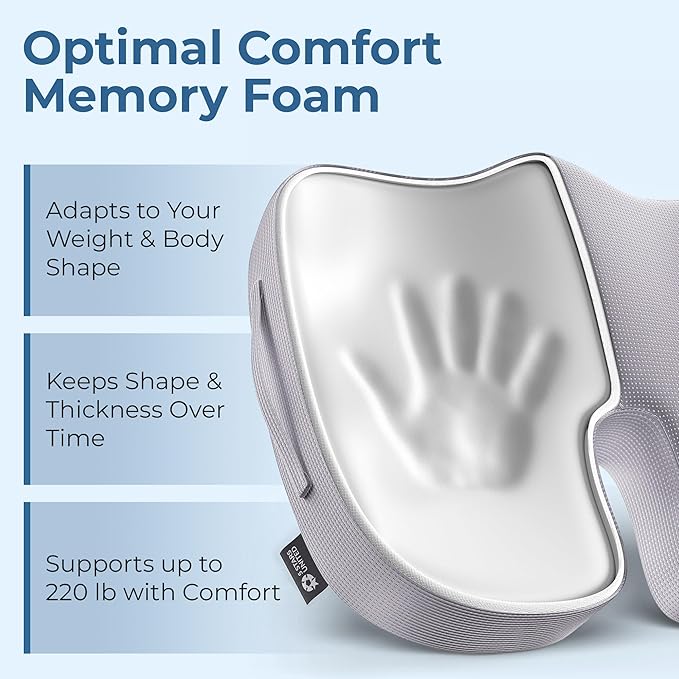 5 STARS UNITED Seat Cushion for Desk Chair - Tailbone, Coccyx Sciatica Pain Relief - Office Chair Cushions - Wheelchair Cushions - Car Seat Cushions - Pressure Relief Lifting Cushions