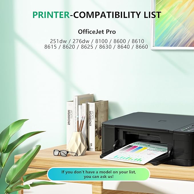 950XL 951XL Ink Cartridges Replacement for HP 950 951 Ink Cartridges Combo Pack for HP OfficeJet Pro 8600 8610 8620 8100 8630 8660 8640 8615 76DW 251DW Printer (Black Cyan Magenta Yellow)
